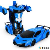 2-in-1 RC Automobilis Vaikams Transformuojami Robotai 1:18 Imitacinis Transporto Priemonės Nuotolinio Valdymo Žaislas Vaikams Dovana Stilius B Mėlynas 1:18 mėlyna
