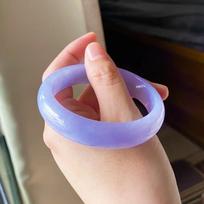 Violetinis nefrito apyrankė Ledo sėklos Pavasario juostelė Spalvingas ratas Kilmingosios konkubinės Mergaitės Mamos stilius su dovanų dėžute 64MM gray
