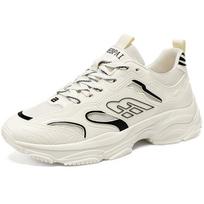 Student sports shoes breathable soft sole four season new comfortable outdoor men's casual running shoes fashion male sneakers 44 black