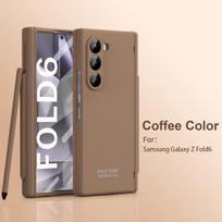 With Touch Pen Case for Samsung Galaxy Z Fold 6 5 4 3 2 Armor Hinge Folding Cover Shockproof Full Protection Tempered Glass Film For Galaxy Z Fold 5