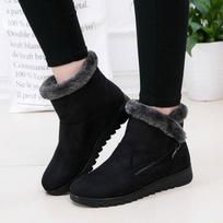 Žieminiai batai moteriški šilti pliušiniai sniego batai moterims kulkšnies Botas Mujer užtrauktukas neslystantis batai Moteriški laisvalaikio patogūs butai Botas 35