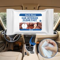 Disposable Car Interior Cleaning Wet Wipe Dashboard Console Carpet Leather Towel CHINA white