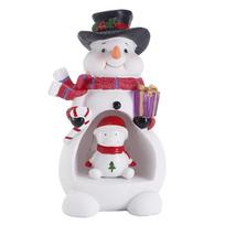 Christmas Cartoon Bedside Light Resin Kawaii Desk Lamp Festival Theme Cute Lamp Ornament for Home Party Decor white