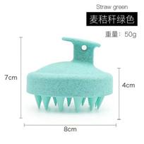 1pc Silicone Shampoo Brush Body Massage Brush Bath Shower Brush Salon Hairdressing Tool Scalp Massage Comb Hair Washing Comb žalia