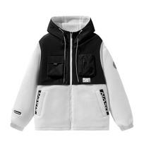New Style of Lamb Velvet Jacket Hong Kong Fashion Brand Thickened Fashionable Warm Splicing Couple Model M