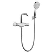 Tuqiu Bathtub Shower Set Wall Mounted Rose Gold White Bathtub Faucet, Bathroom Cold & Hot Bath and Shower Mixer Taps Brass black