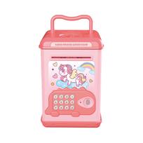 Mini ATM Machine Bank Safe Box Money Boxes with Fingerprint Password Children Coins Cash Saving Safe Deposit Toys Kids Gift
