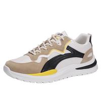 Fashion Shoes Men Leather Sport Sneakers Platform Sole Hard Wearing Zapatillas Casual Lace up Walking Running Vulcanized Shoes Summer 44 žalia