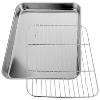 2 Pieces/Set Baking Tray Toaster Oven Ovens Frying Pan Countertop Non Stick Pans Lining gray