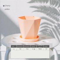 Plastic Resin Flower Pots New Geometric Nordic Simple White Thickened Green Radish Fleshy Flowerpots Indoor Plants black