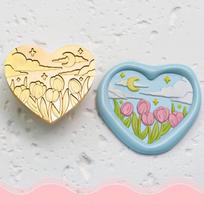 Heart Series Stamp Wax Seal Stamp Head Fire Paint For Scrapbooking Envelope Wedding Invitation Birthday Gift Card Packaging