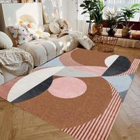 Rondo Terracotta Abstract Boho Area Rug Aesthetic Floral Carpets for Living Room Bedroom Doormat for Outdoor/indoor Floor Decor 40X60cm-16x24in