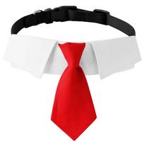 Solid Color Adjustable Bow Tie Dog Tie Pet Collar Dog Cat Necktie Pet Accessory raudona