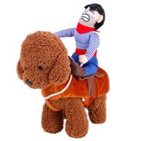 Lovely Riding Horse Dogme with Cowboy Hat Dog Pet Cat Funny Golden Retriever Halloween Party Cu balta