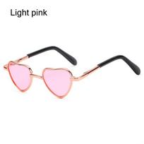 Retro Party Costume Dolls Sunglasses Dog Glasses Heart Metal Sunglasses Cat Glasses Cats Small Dogs šviesiai rausvos spalvos