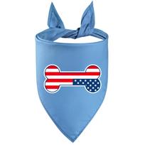 American Independence Day Scarf Dog Pet Saliva Towel American Flag Triange Flat gray