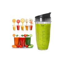 2 vnt. atsarginis 24 oz puodelis su snapeliu dangteliu Nutri Ninja Auto IQ serijos maišytuvams su BL450/BL454/BL456/BL480/BL481 CHINA yellow