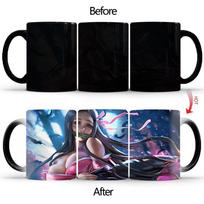 Color Changing Mug Sexy Chest Girl Heat Sensitive Cup BSKT-122 Discoloration Coffee Cup Porcelain Mugs Free Shipping Cups Custom 301-400ml black