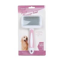 Pet Dog Brush Comb Cat Hair Remover Massage Grooming Tool for Small Breeds Dogs Comb Hair Brush Cleaning Supplies Accessory violetinė
