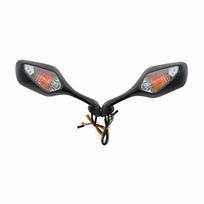 Motociklų galinio vaizdo šoniniai veidrodėliai su LED posūkių signalo lempute, skirti Honda CBR1000RR CBR 1000 RR 2008-2016 gray