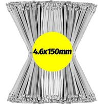 20/200PCS Stainless Steel Cable Ties Reusable Self-sealing Fastening Ring Cable Tie Multi-Purpose Metal Hardware Cable Organizer 40PCS