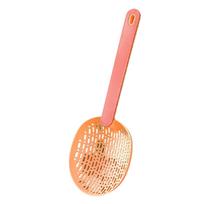 Nupilymo šaukštas Atsparus aukštai temperatūrai Makaronų šaukštas Pakabinamas laikymas Filtravimo tinklelio šaukštas Buitinis ilgo kotelio Koldūnų pink