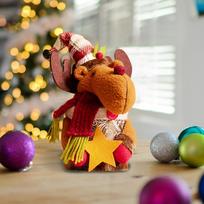 Christmas  Box Snowman Elk Doll Box Kindergarten Gift Box Christmas Decorations One Size raudona