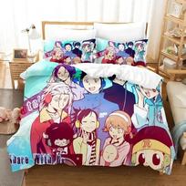 3D Anime HITMAN REBORN Bedding Set Duvet Cover Bed Set Quilt Cover Pillowcase Comforter king Queen Size Boys Adult Bedding Set 70x133cm 2pcs yellow