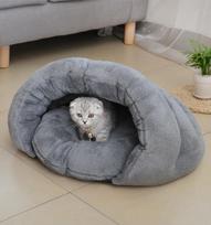 Pet Bed for Cats Soft Nest Dogs Kennel Soft Cushion Kennel Puppy Washable Plush Cat Mat Warm Sleeping Blanket Cat Supplies 50x45x35cm