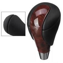 1x Gear Shift Shifter Knob Fits For Toyota For Lexus Automatic Gear Knob Red Wood Grain, Glossy Color, Carbon Fiber brown