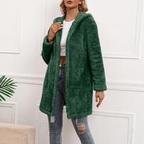 Women's Open Front Cardigan Sleeve Cable Knit Cardigan Sweater Outwear With Pockets XL arbūzo raudonos spalvos
