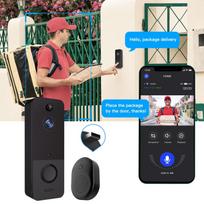 T8 Doorbell Camera Wireless, Smart Wireless Doorbell WiFi Hd Camera Video Phone Intercom Smart Security Intercom One Size