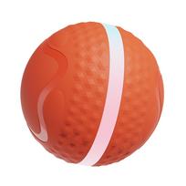 Motion Activated Dog Smart Ball Interactive Dog Toys with LED Lights Automatic Rolling Ball Toys oranžinė