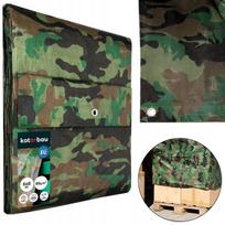 Outdoor Protection Tarpaulin - Polyethylene - 6 x 8 m - Camouflage - 90 g/m² - UV Resistant Tarpaulin - Trailer Tarp KOTARBAU kamufliažas