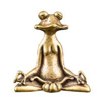 ADM Zen varlės skulptūra statula sėdinti žalvarinė vintažinė laikiklis smilkalų ornamentas stalas Frog