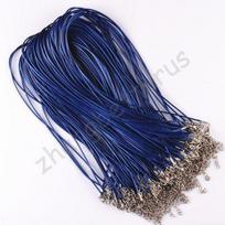 Necklace Charms Findings Jewelry Making Adjustable Chains Lobster Clasp DIY String Cord Necklace 10 Pcs 1.5mm Real Leather String Cord mėlyna