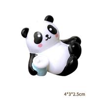 Cute Mini Panda Car Dashboard Ornaments Car Navigator Screen Decoration Doll Car Interior Accessories Toy Home Decoration Gifts