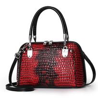 naujos Prabangios Krokodilo Rašto Crossbody Rankinės Moterims Pusiau Apvalios Messenger Rankinės PU Odinės Rankinės Peties Rankinė black