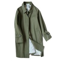 Temperament Windbreaker Women's Autumn Coat Women's Casual Fashion Mid-length Coat XS tamsiai mėlyna spalva