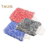 3 Pcs Microfiber Wash Mitts Scratch-Free Lint-Free Car Wash Gloves Absorbent Automotive Car Cleaning Mitt for Rinseless Washing 3 Pcs