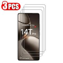 3pcs/lot Glass For Xiaomi 14T / 14T Pro HD Screen Protector Tempered Glass Anti-Drop Protective Transparent Film Case XiaoMi 14T Pro gryna