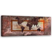 Canvas print, World Map Vintage 90x30 ruda