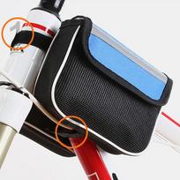 1pc Three Colours Bike Bags MTB Front Bags, Top Tube Bags Bike Double Bags Double Saddle Bags raudona