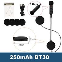 BT30 Motorcycle Helmet Bluetooth Headset with Automatic Call Answer, 70H Playtime, Bluetooth 5.3 Wireless Intercom Headphones for All Helmets balta