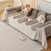 Aukščiausios kokybės modernaus sofos užvalkalo audinys Šenilinis sofos rankšluostis Sofos pagalvėlės sofos užvalkalas visiems sezonams 90X180 beige