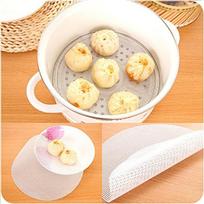 Silica Gel Steamer Dim Sum Paper Non Stick Restaurant Kitchen Under Steam Mat ARI 24 cm balta