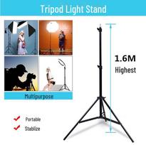 2.1m Portable Floor Stand Tripod with Fill Light & Thermometer, Frosted 1.6m Fold-Resistant Tripod 1.6m folding bracket