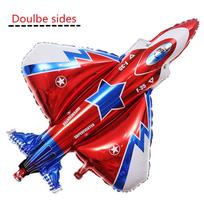 Giant 87*93cm Fighter Plane Balloon Foil Helium Cartoon Plane Balloons for Kids Birthday Party Decor ADM raudona