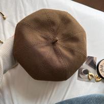 Elegant Women's Beret - Lightweight, Non-Stretch Nylon Octagonal Cap with Chic Print Design, Hand Washable one size