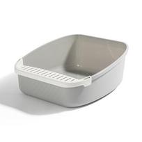 Detachable Large Cat Litter Box with Shovel - Anti-Litter Design for Easy Cleaning Large white